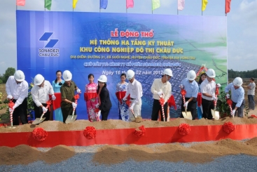 Chau Duc Sonadezi held the groundbreaking ceremony for the technical infrastructure system of  Chau Duc Urban Industrial Park