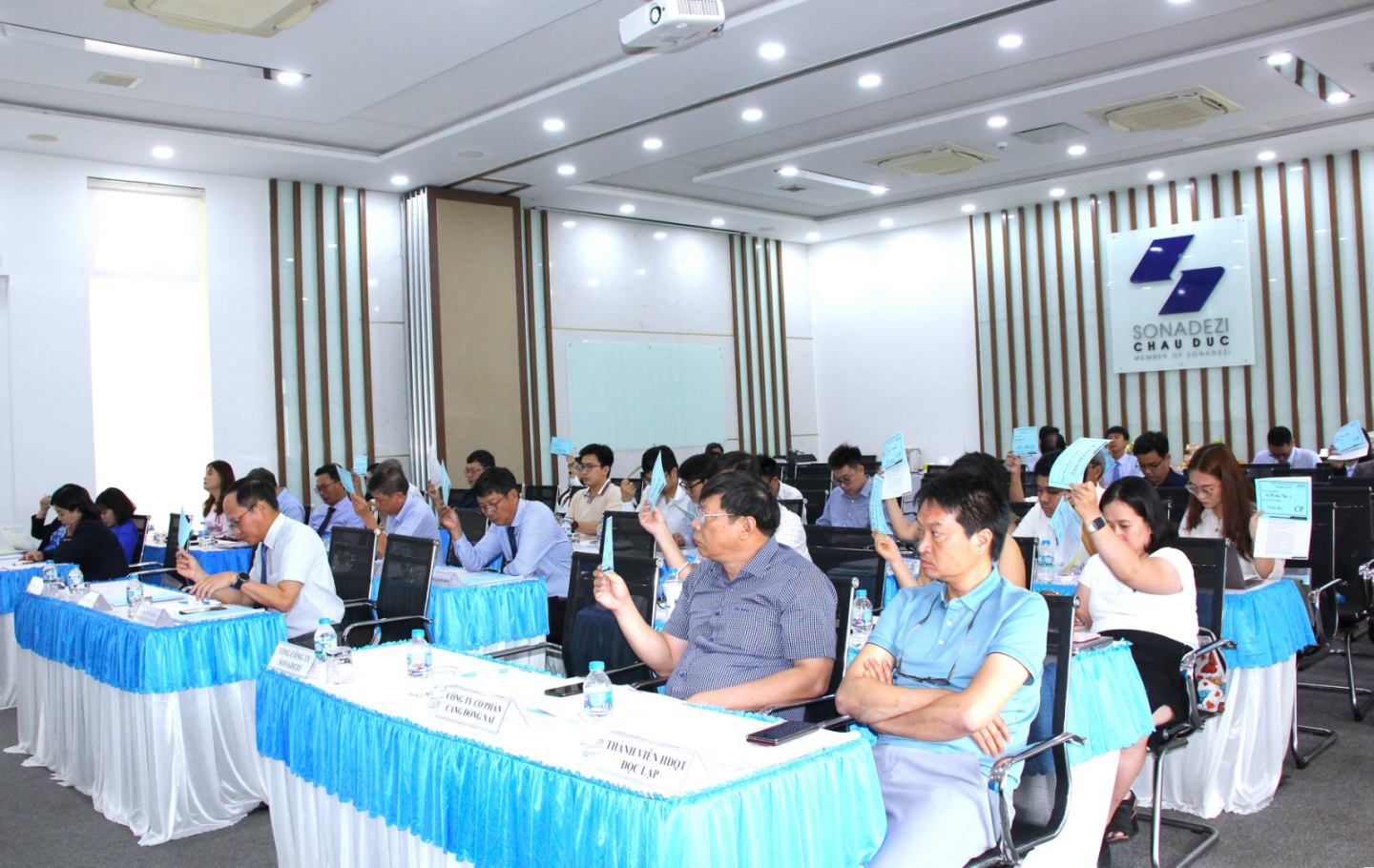 Hình 4: ĐHĐCĐ đã biểu quyết thông qua các nội dung, tờ trình tại cuộc họp