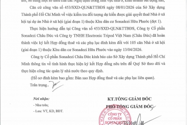 Báo cáo tình hình ký kết Hợp đồng thuê NOXH (Giai đoạn 1)
