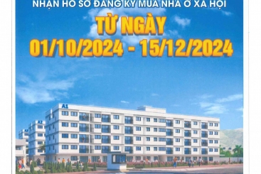 Nhận hồ sơ đăng ký mua Nhà ờ Xã hội từ ngày 01/10/2024 đến 15/12/2024